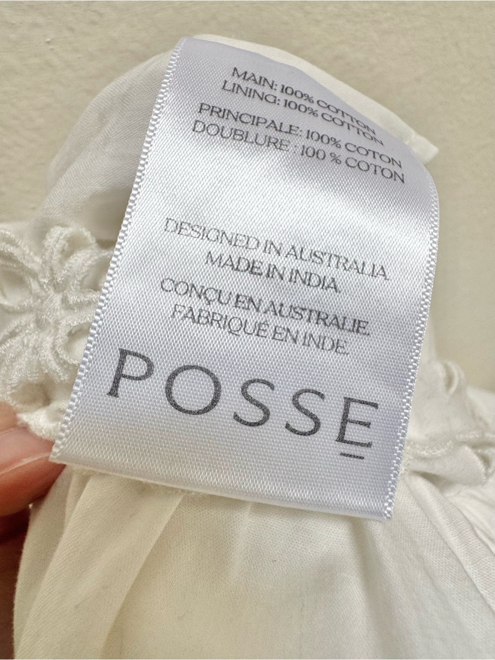 POSSE *NEW* Cecilia White Embroidered Shift Dress - Picture 14 of 16
